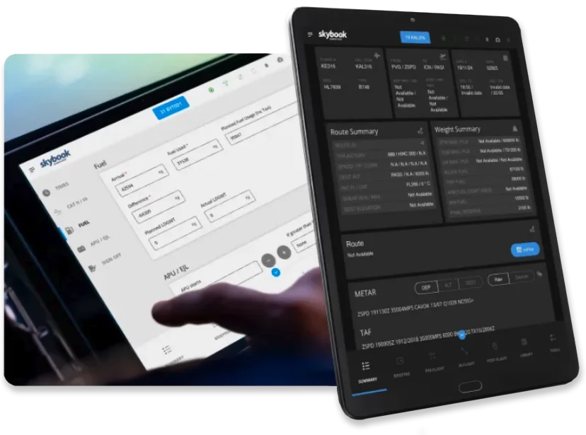 Seamless workflow and faster turnarounds with skybook EFB