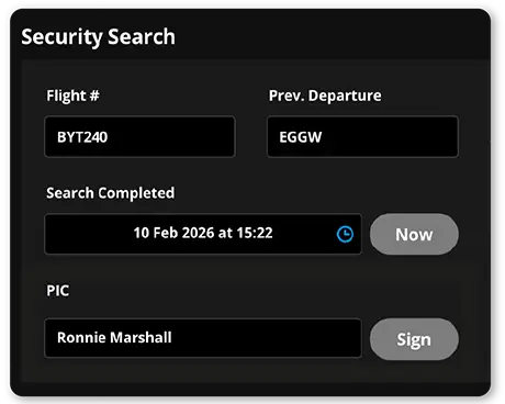 Journey Log Forms - Electronic Flight Bag