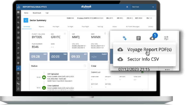Export accurate journey insights to make savings & improve airline efficiency