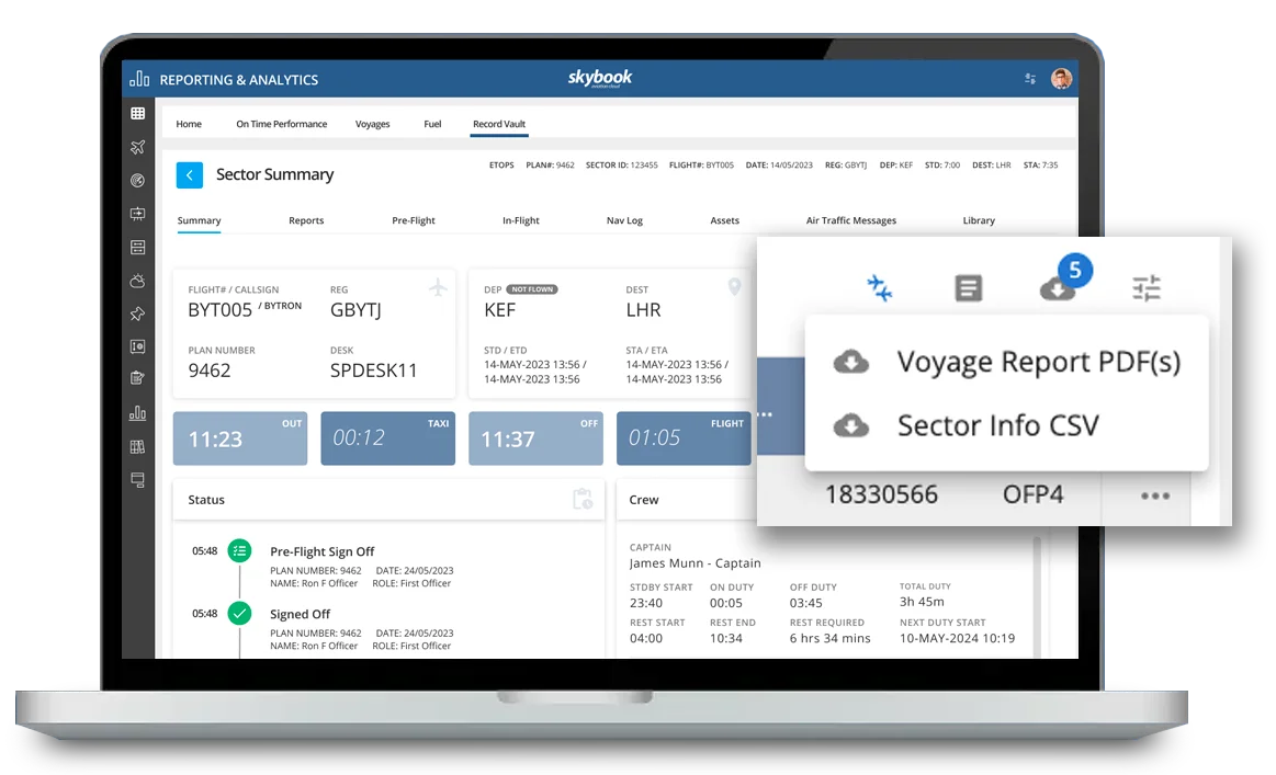 Award-winning flight dispatch, crew briefing and EFB app
