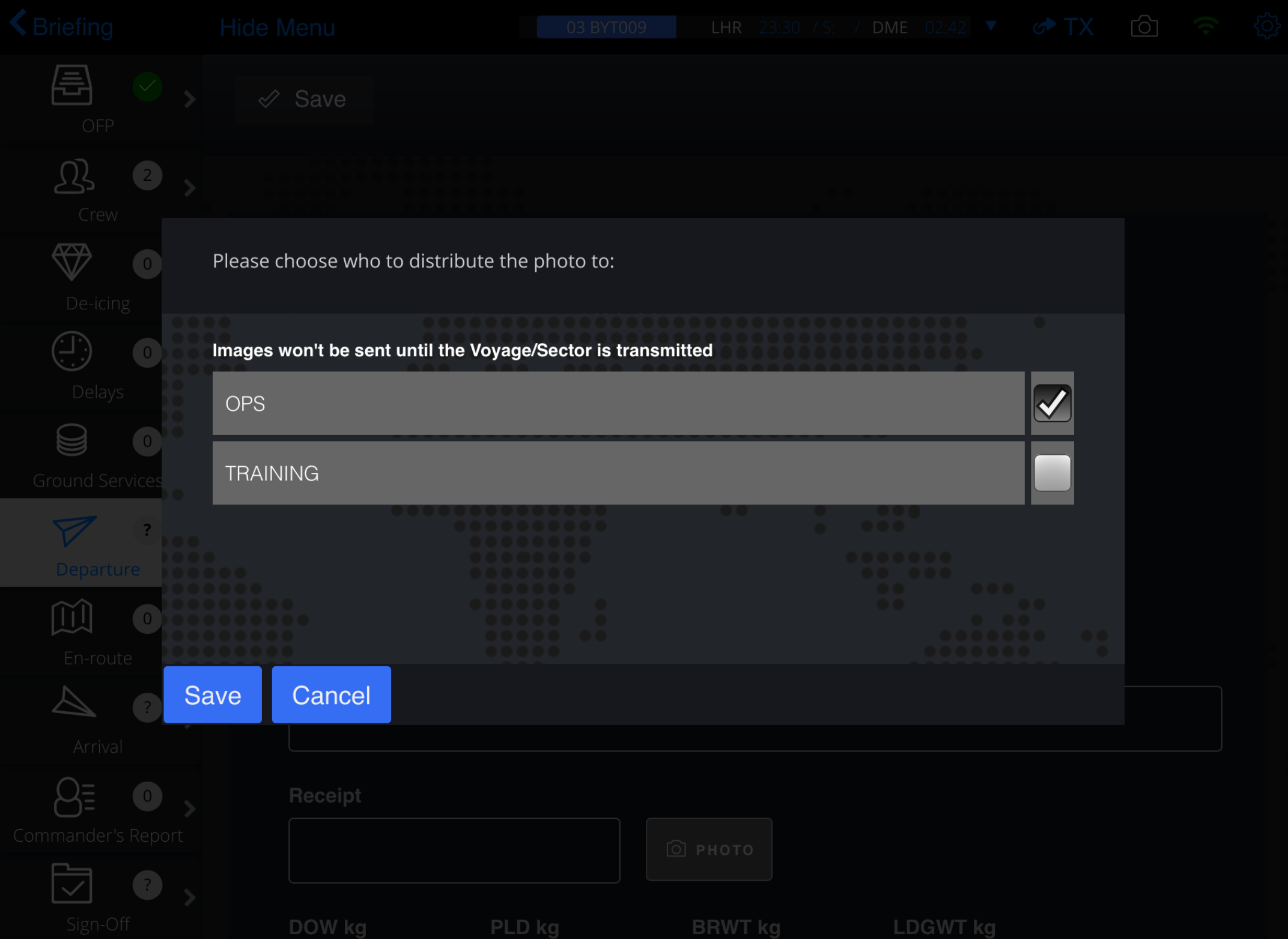 skybook efb photo distribute