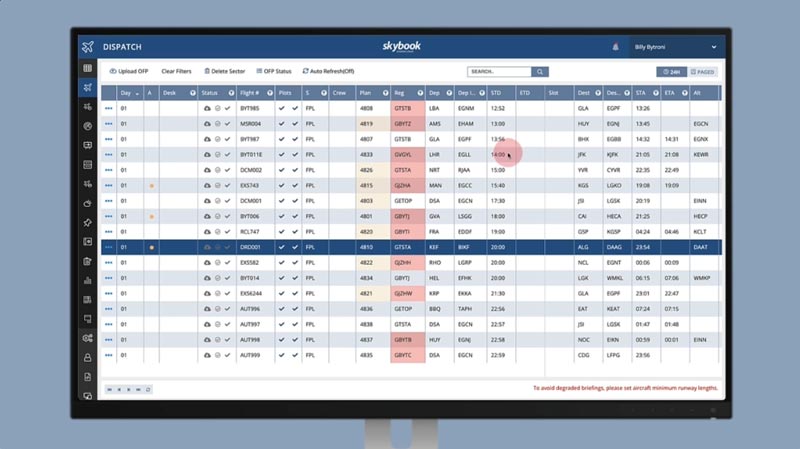 flight operations and dispatch