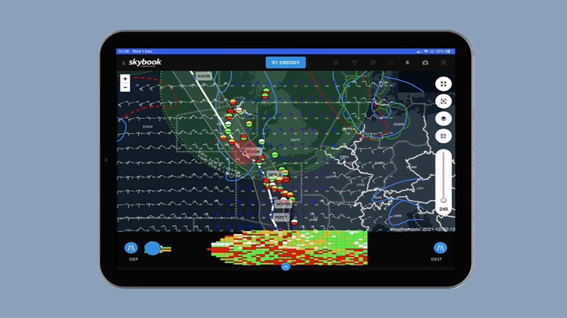 pilot efb map