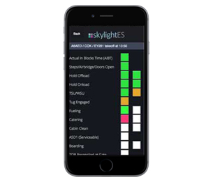 skylightES aircraft turnaround on mobile