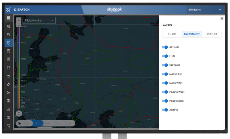 jet streams and oceanic track layers