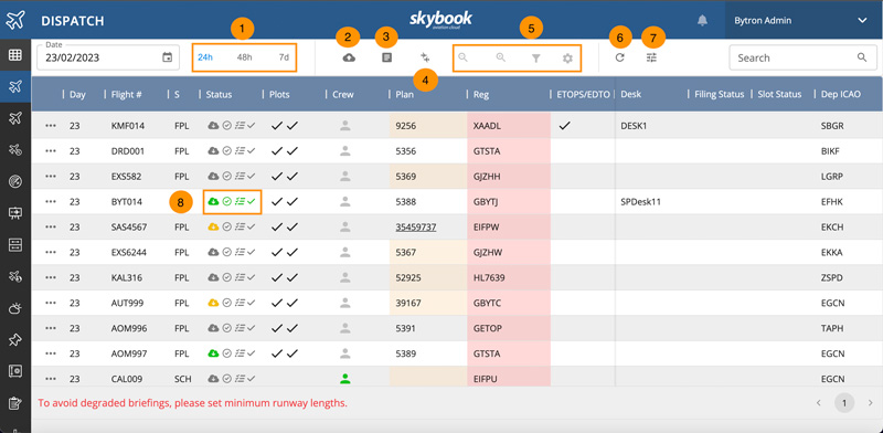 aviation dispatch and ops system updates