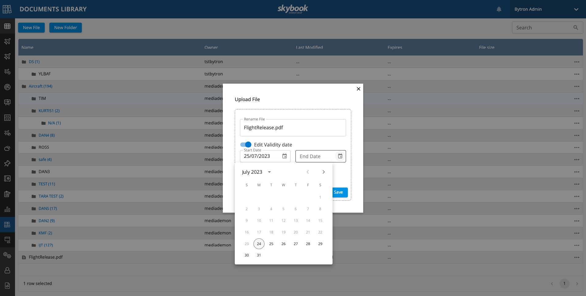 document library aviation software