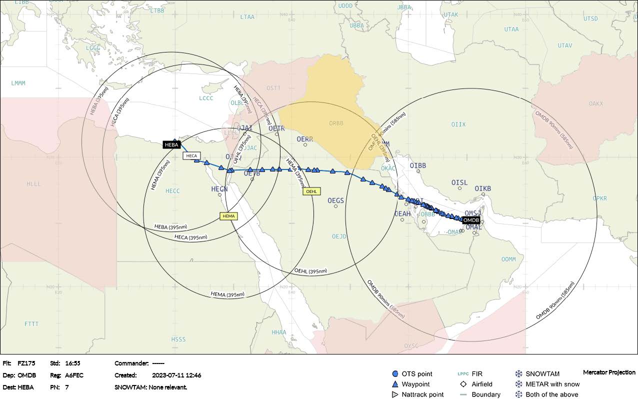 restricted flyzones on charts