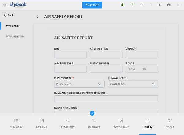 efb forms day mode