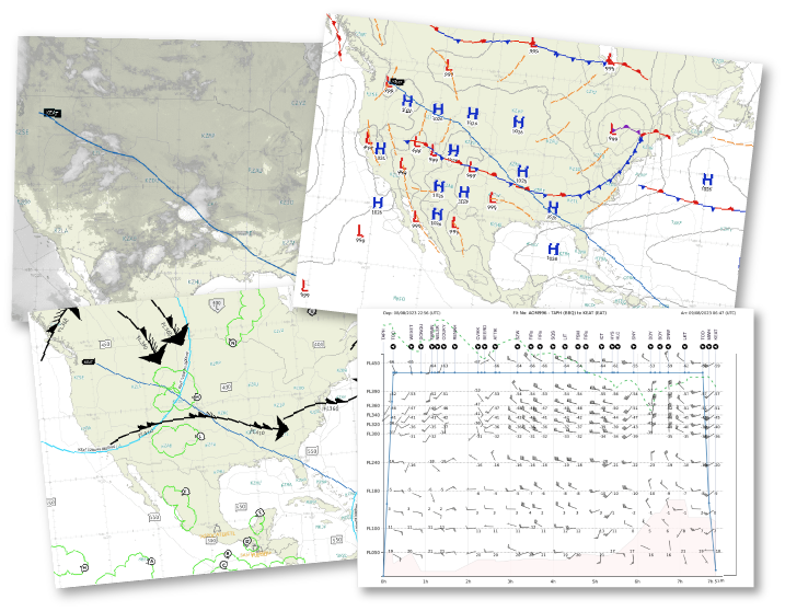 pre flight briefing charts with skybook