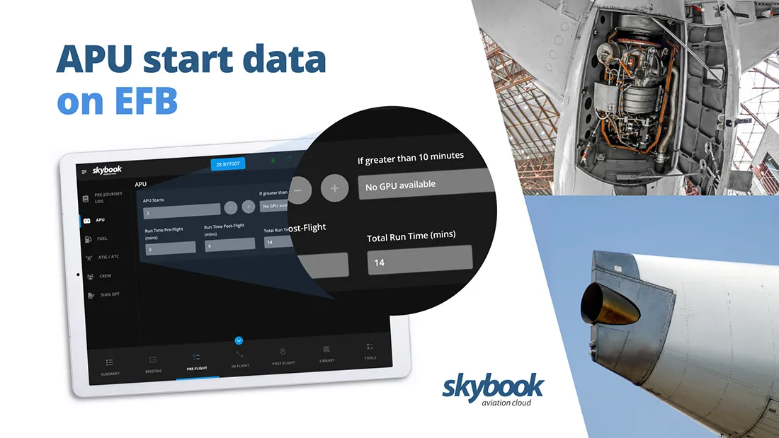 apu start data on efb