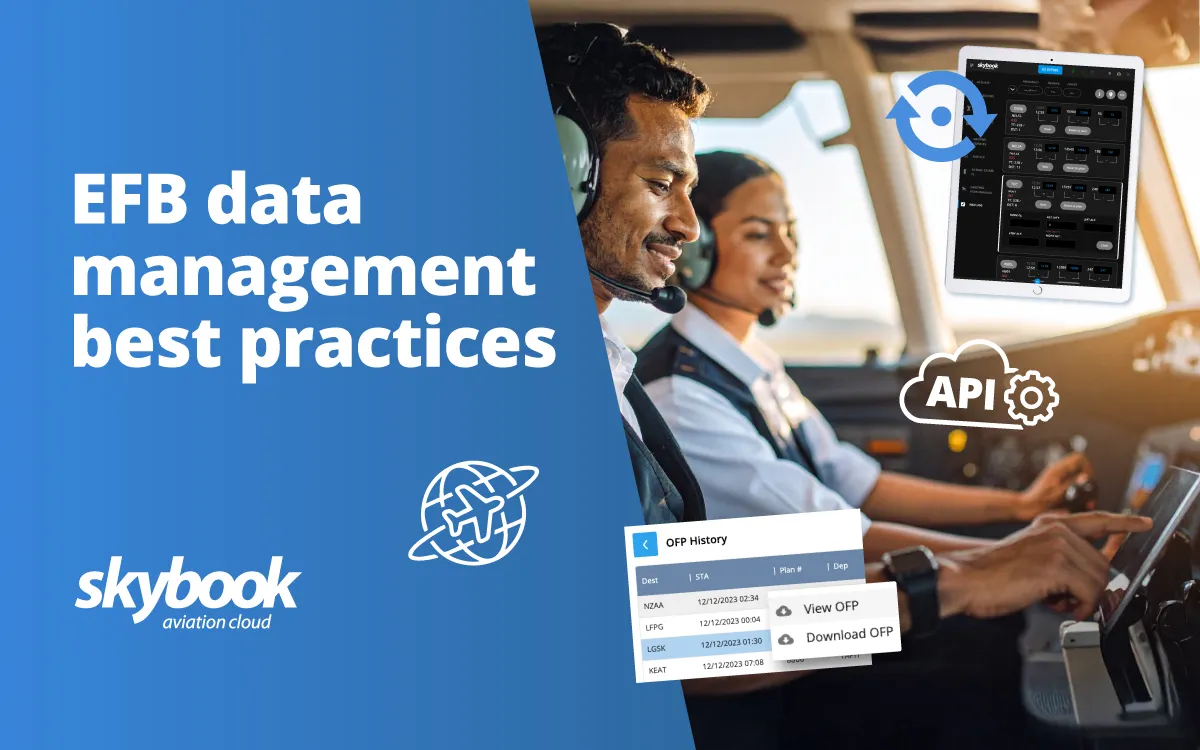 Best practices for electronic flight bag data management