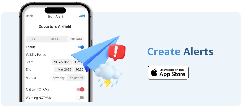 weather and notam alerts