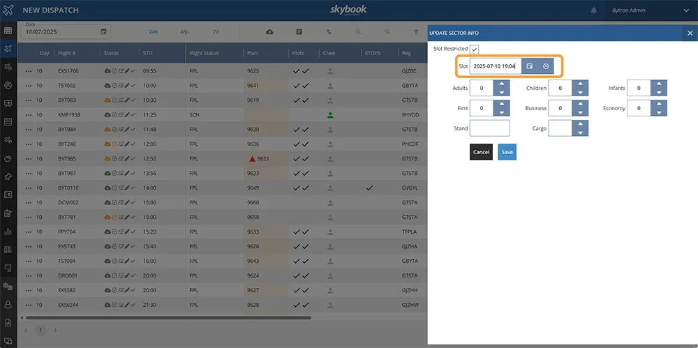 calculator take off time on sector information
