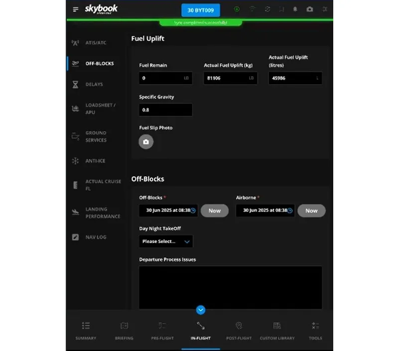 efb sync completed successfully
