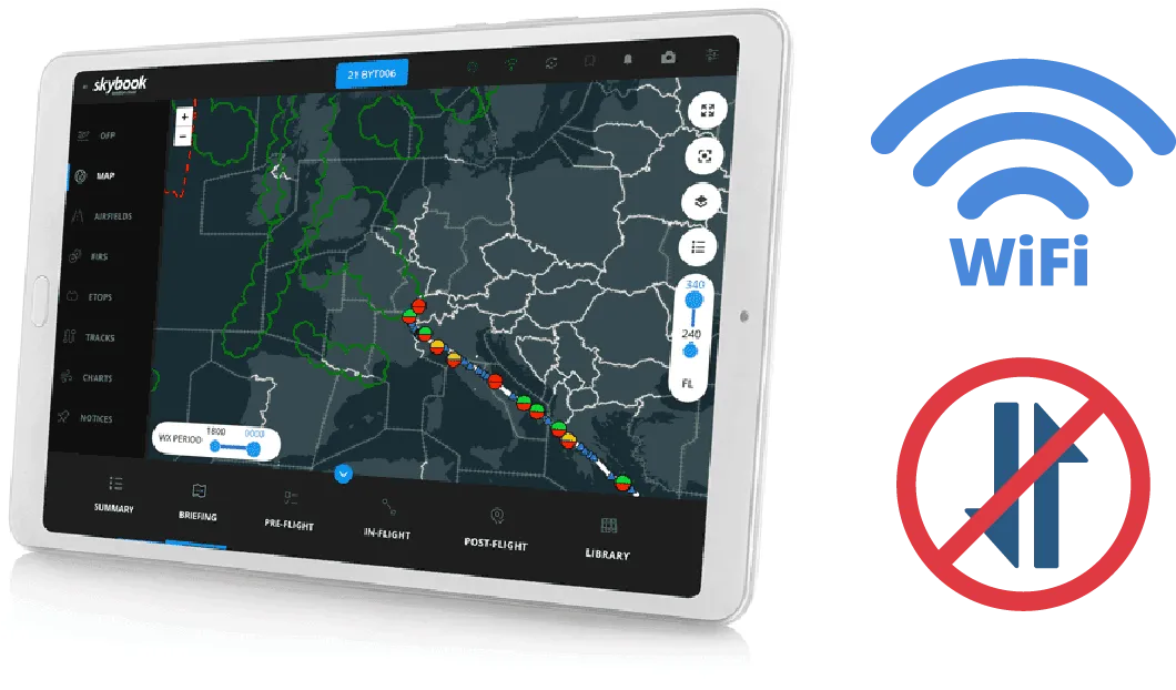 wifi only efb app data