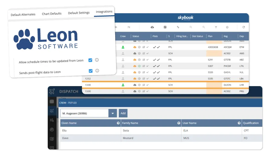 leon software skybook integration