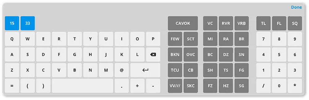 atc clearance keyboard efb