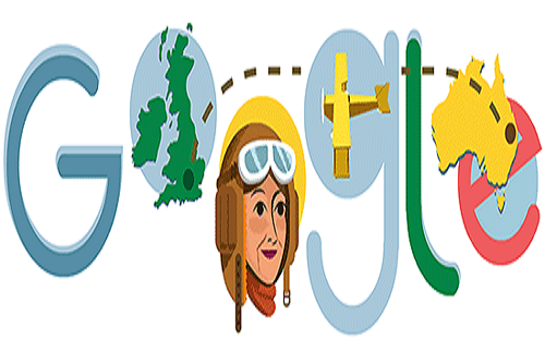 The Google Doodle depicts an image of aviation trailblazer, Maude Bonney.